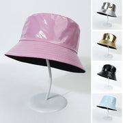 Raver Festival Leather Bucket Hat |  90s streetwear Unisex Cool Leather Fisherman Hat | Satin-Processed Cotton in Multiple Colors loveyourmom Love Your Mom   