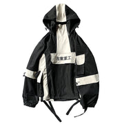 Hip Hop Multi-Pocket Jacket | Cargo Multi-Pocket Hooded Jacket Coats | Hip Hop Stand Collar Windbreaker Streetwear | Cardigan Casual Jacket  wegodark XL Black 