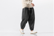 Streetwear Loose Jogger Pants Men Drop-crotch Japanese Harajuku Warm Winter Hip Hop Fashion Baggy Harem Pants  wegodark 4XL Darkgray 