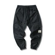 Vintage Japanese Trouser, Stylish Streetwear Pockets Trousers for Mens, Cotton Beach Fashion Lounge Trousers, Cargo Pants  wegodark M Black 