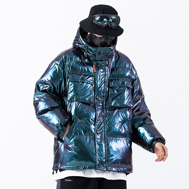  Men Streetwear Hip Hop Blue Winter Bubble Jackets Coat Mens  Harajuku Warm Parka Male Puffer Jacket Black S : Clothing, Shoes & Jewelry