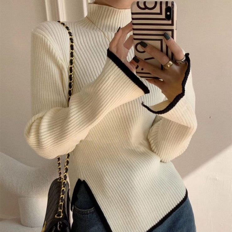 Women Turtleneck Sweater, Western Knitwear Sweater, Stylish Warm Cozy Sweater, Slim Fit Winter Sweater, Chunky Knit Holiday Sweater 1 1   