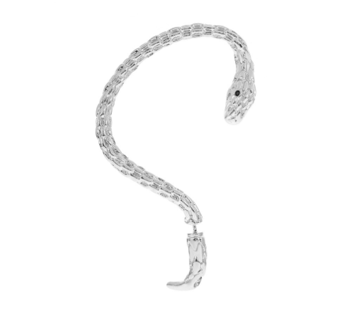 Silver Snake Earring, Aesthetic Jewelry Earrings For Women, Snake Front Back Stud Earrings, serpent ear jacket, unique earrings ,snake jewelry 1 Love Your Mom New Silver Right ear 
