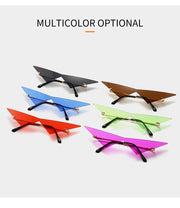 Retro Metal Triangle Sunglasses, Catwalk Sunglasses, Triangle Lens 1 1   