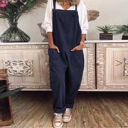 Women's Dungarees Jumpsuit, Womens Romper Jumpsuit with Pocket, Boho Overall Jumpsuit Dungarees, Black, Blue, Khaki 1 1   