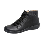 Copenhagen 2024 Handcrafted Women Leather Ankle Boots - Comfort Fit with Stylish Elastic Laces. loveyourmom Love Your Mom Black 35 