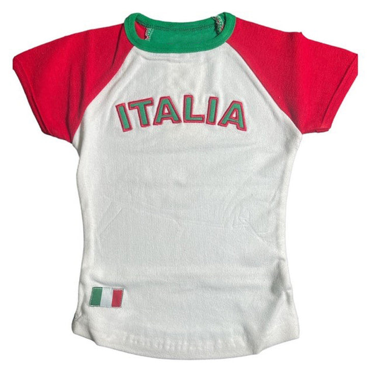 Y2K France - Brazil - Erie Baby Tees - Embroidered Aesthetic Tee - Women Clothing - Retro Blokette Aesthetic - Soccer T-Shirt Y2K, coquette aesthetic Shirt for her 1 1 NVTX3025 L 