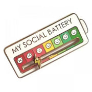 Social Battery Pin, Funny Social Mood Brooch Pin, Social Battery Lapel Pin Gift loveyourmom Love Your Mom   