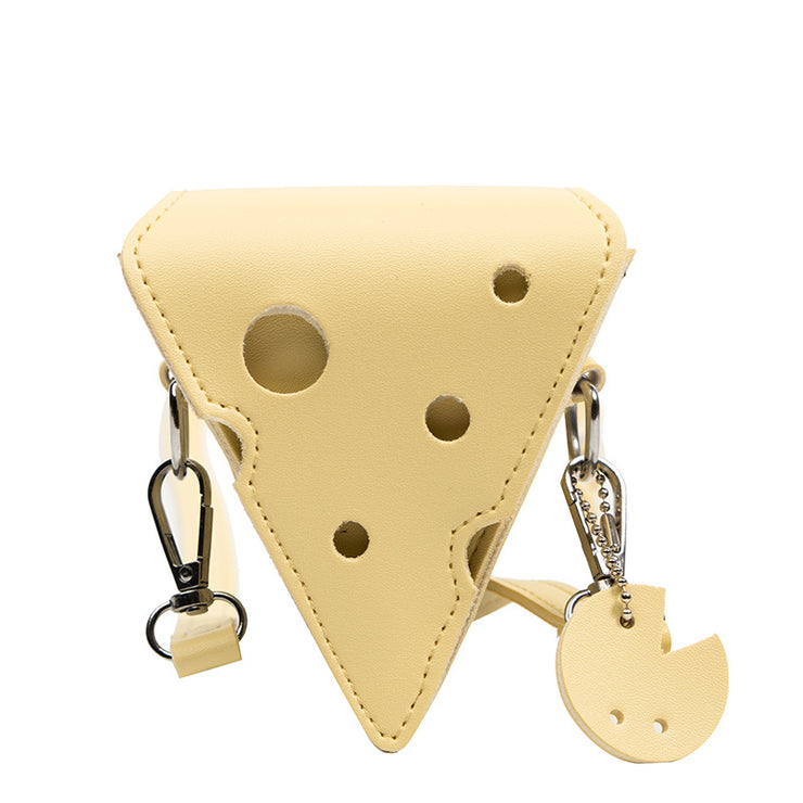 Small Cheese Square Shape Bag, Minimalist PU Leather Cosmetic Bag, Shoulder Crossbody Bag, Elegant Handbag, Earphones Lipstick Purses, Kawaii Bag 1 1 Yellow  
