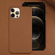 Genuine Leather Protective iPhone13 Case,  Shatterproof iPhone13 Case - brown, beige ,pink, orange , black , blue ,red , gray , green 1 1 Brown IPhone XR 