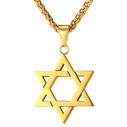 Gold Blue David Star Silver Pentagram Pendant Necklace, Israel Jewish Jewellery, Gifts for Her 1 1 Gold  