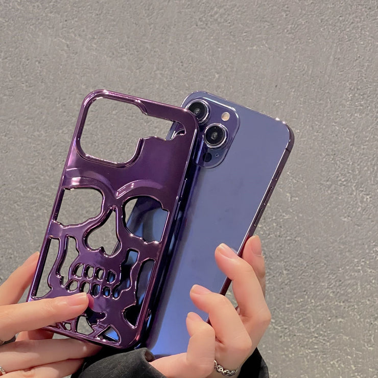 3D Hollow Skull Phone Case For iPhone 14 Gothic Skeleton Phone Case - Skull Soft Cover for iPhone Phone Case 1   