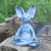 Frog Meditat, Meditation Zen Buddhist Gift, Frogs Lovers Gift, Desk Decoration 1 1 Meditating cat grey  