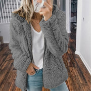 Wool Hooded Jacket for Women, Casual Streetwear Felted Wool Jacket, Warm Cozy Stylish Jacket, Designer Elegant Jacket, Fashion Outerwear 1 1 Dark gray 3XL 