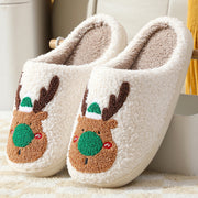 Christmas Slippers Shoes Family Gift, 2023 Xmas Elk Slippers Slip On House Shoes 1 1 Green 37to38 