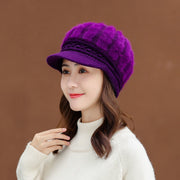 Denmark Woollen Warm Cap Hat, Women Snow Proof Soft Air Proof Beanie Cap loveyourmom Love Your Mom Dark purple  