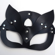 Leather bunny mask, black cosplay games her him gift 1 1   
