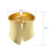 Wide Hinged Cuff Bracelet - Women Chunky Bangle Bracelet Cuff - Color gold / Silver 1 1   