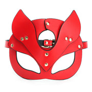 Leather bunny mask, black cosplay games her him gift 1 1 Red  