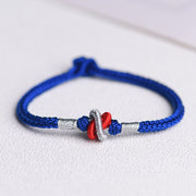 Buddha Red Lucky Golden Bead Braided String Bracelet, The Year Of The Rat Anklet Bracelet loveyourmom Love Your Mom Blue 16cm 