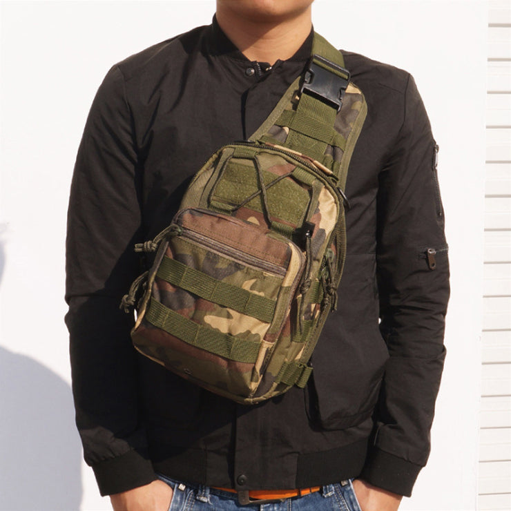 Military Tactical Backpack Camouflage, Shoulder Bag Sling Backpack - Waterproof for Rave, Festivals Hiking Camping 1 1 Jungle Camouflage  