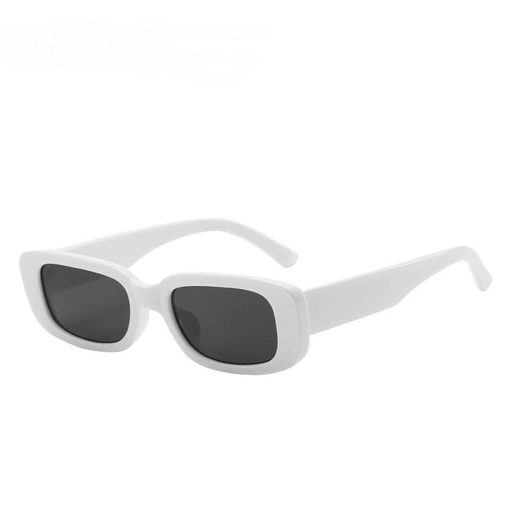 Translucent Thick Frame Sunglasses with Colorful Lenses 1 Love Your Mom White Style One 