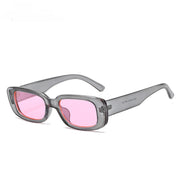 Translucent Thick Frame Sunglasses with Colorful Lenses 1 Love Your Mom Pink Style One 
