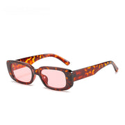 Translucent Thick Frame Sunglasses with Colorful Lenses 1 Love Your Mom Pink gold Style One 