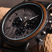 Men's Wooden Watch, Brown Solid Wood Watch - Fathers Day Gift Boyfriend Groomsmen Gifts 1 1   