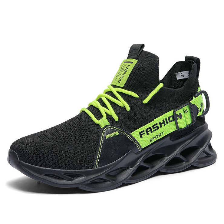 Cool Rave Festival Neon Sneaker, Blade Breathable Fly Woven 1 1 Black green 39 