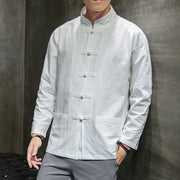 Kung Fu shirt ,Wedding Tang Jacket, Men's Tang suit, Cheongsam men, Tang shirt, Tai Chi practise, Frog Button, 9 colours 1 1 White 2XL 