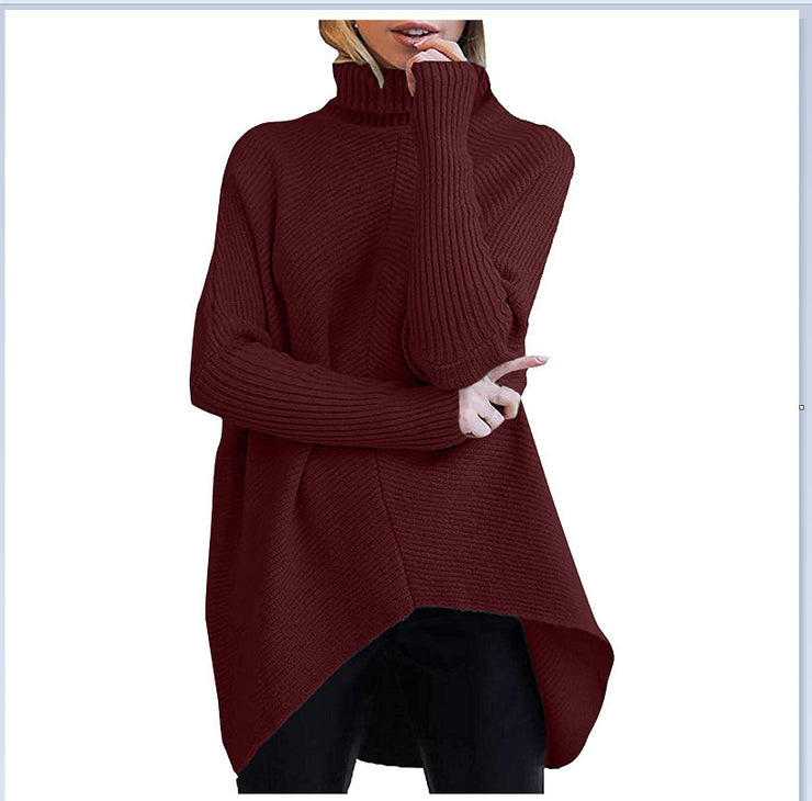 Women Oversized Turtleneck Sweater, Fall Sweaters Turtleneck Long Sleeve Spilt Hem Pullover Knit Sweater Tops. loveyourmom Love Your Mom Coffee 2XL 