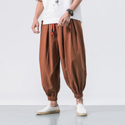 Tokyo Cotton Linen Harem Yunarami Pants, Men Streetwear Joggers Baggy Drop-crotch Pants Casual Trousers, M-5XL loveyourmom Love Your Mom Coffee 2XL 