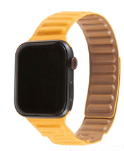 Leather Chain Strap Double-sided Apple Watch Metal Band 1 1 Dark yellow 38 40mm 