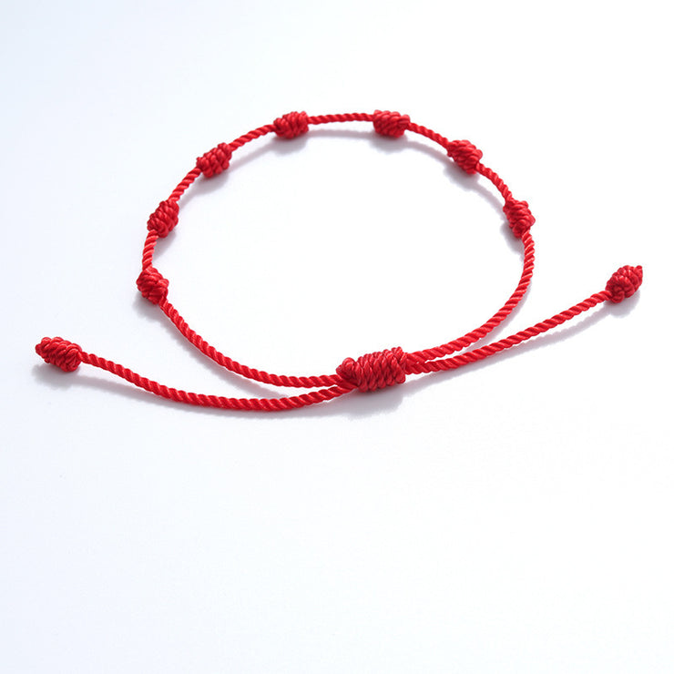 Evil Eye Bracelet Set For Women Pack of 6 • Seven Knots Lucky Nazar Bracelet • Family Mother Father Baby Protection • 7 Knots Red String 1 1   