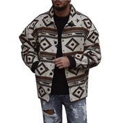 Man Retro Aztec Jacket,  modest maverick navajo southwest surf tofino west coast wool Jacket Shirt Gift 1 1 picture color 2XL 