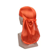 Thickened Turban Hat, Hip Hop Imitation Silk Long Tail Pirate Hat Cloak 1 1 Orange  