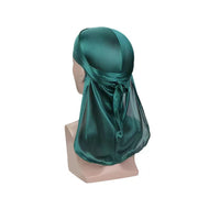 Thickened Turban Hat, Hip Hop Imitation Silk Long Tail Pirate Hat Cloak 1 1 Green  
