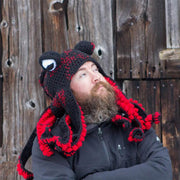 Cute Funny Octopus Beanie Hat, Knitted Hat Winter Knit Cable Hat for Men Women Unisex Halloween Cosplay Hat Party - Crochet Woolen Hat loveyourmom Love Your Mom Black and red Adult one size 
