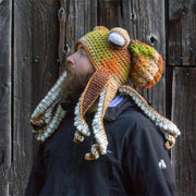 Cute Funny Octopus Beanie Hat, Knitted Hat Winter Knit Cable Hat for Men Women Unisex Halloween Cosplay Hat Party - Crochet Woolen Hat loveyourmom Love Your Mom Light card green Adult one size 