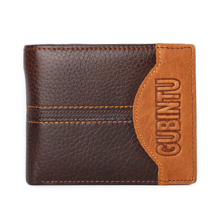 Men's Genuine Leather Wallet | eagle cowboy america Vintage Style, Zipper Coin Pocket loveyourmom Love Your Mom   