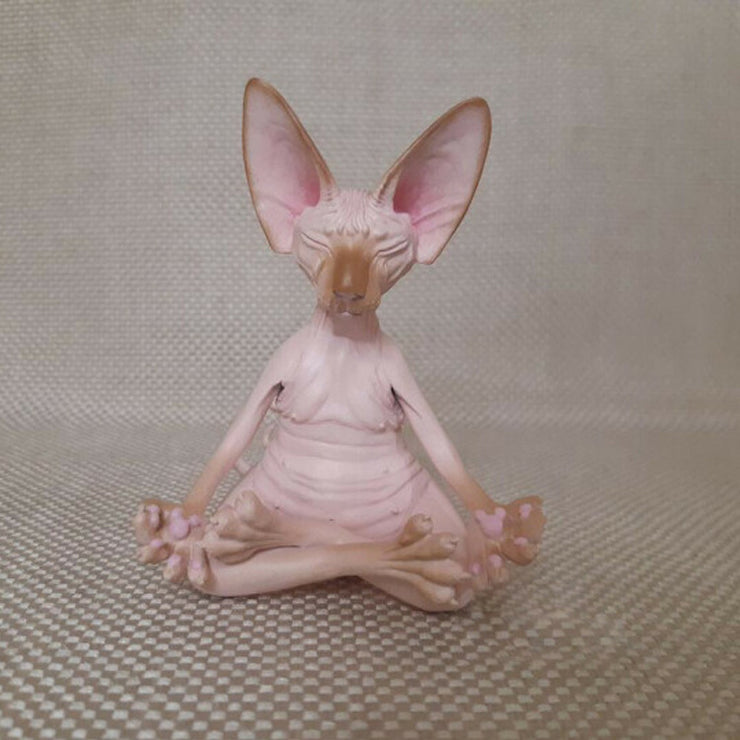 Sphinx Cat Meditat, Meditation Zen Buddhist Gift, Sphinx Lovers Gift, Desk Decoration 1 1 Pink  