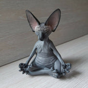 Sphinx Cat Meditat, Meditation Zen Buddhist Gift, Sphinx Lovers Gift, Desk Decoration 1 1 Grey  