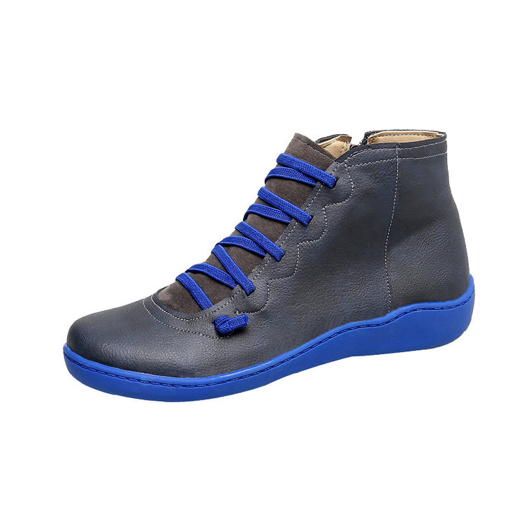 Copenhagen 2024 Handcrafted Women Leather Ankle Boots - Comfort Fit with Stylish Elastic Laces. loveyourmom Love Your Mom   