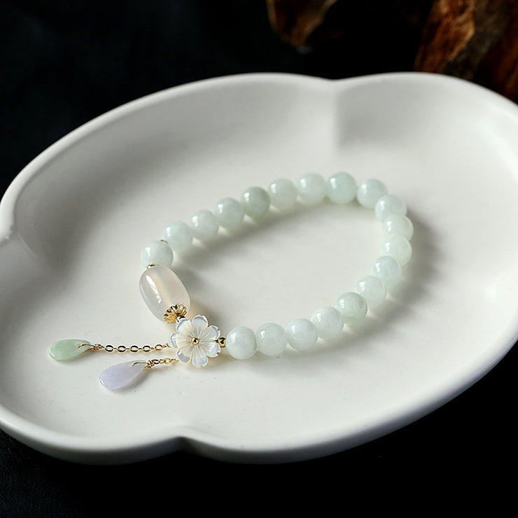 Buddha Stones Natural Green Eye Obsidian Wealth Bracelet - Buddhists Gift loveyourmom Love Your Mom Bracelet  