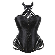 Berlin Premium Bustier Corsets, Gothic Party Costume Tube Top Halter Binders Shapers Overbust Body Shapewear loveyourmom Love Your Mom Black 5XL 