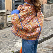 Amsterdam Vintage Colorful Padded Jacket, Long Sleeve Bohemian Coat, Streetwear Festival Aesthetic Jacket, Boho Lose Fit Winter Jacket 1 1   