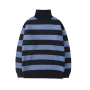 Korean Knitted Striped Sweater, Unisex Harajuku Casual Cotton Pullover,Tate Langdon Sweater Same Style Copenhagen Autumn look. 1 1 Blue 2XL 