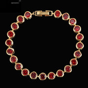 Zircons New Wedding Bracelet, Cubic Zirconia Tennis Charm 1 1 Red  