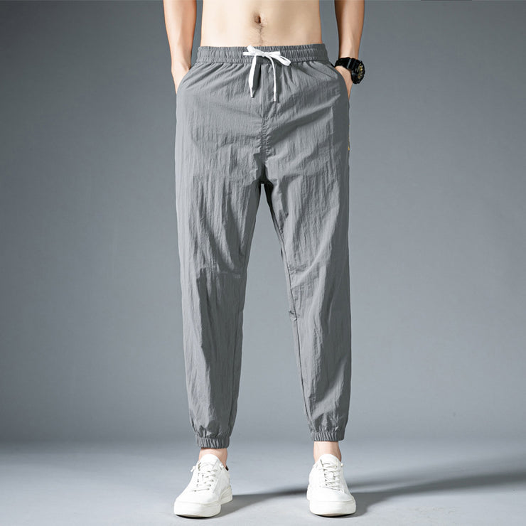 Harajuku Men gray, green, black Sweatpants Solid Color Loose Drawstring Jogger Sporty Trouser Autumn Casual Plus Size Pants 5XL 1 1 Grey 3XL 
